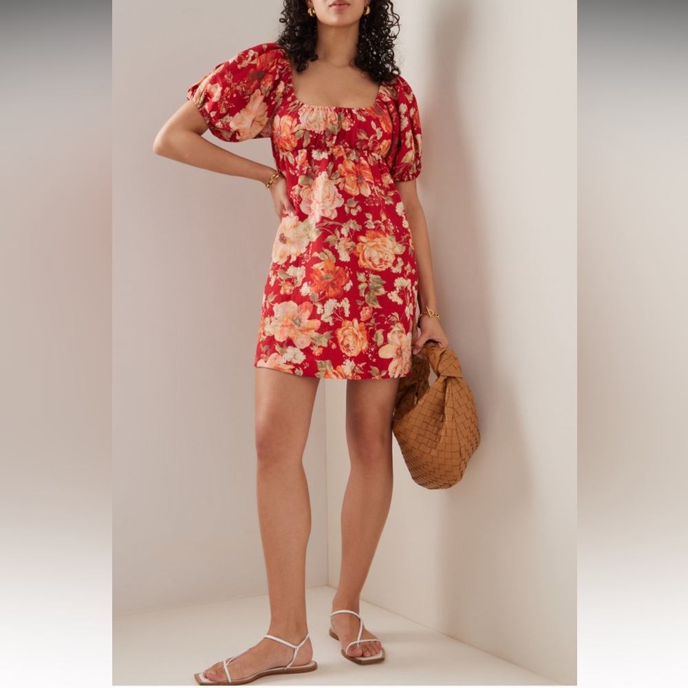 POSSE Moda Operandi Exclusive Raquel Linen-Blend Shift Dress NWT